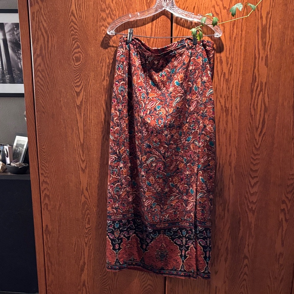 Ruby Rd. Russet and Black Paisley Maxi Skirt